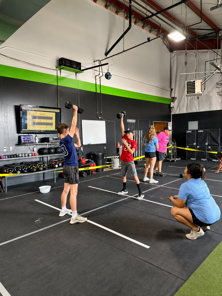 Youth athletes training at CrossFit Salvo